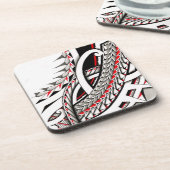 polytatの種族のtatauの先峰の赤い戦士の記号 コースター (左側)