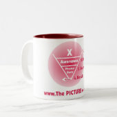 POM -赤い ツートーンマグカップ (正面左)