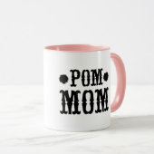 POM MOM Cute Pompom Typography Two Tone Mug マグカップ (正面右)