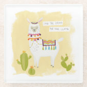 Pom PomのラマのRama-の保存あなたのラマのための戯曲 ガラスコースター (正面)