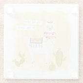 Pom PomのラマのRama-の保存あなたのラマのための戯曲 ガラスコースター (裏面)