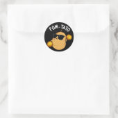 POM-tatoおもしろいプンダークBG ラウンドシール (バッグ)