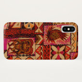 Pomaika'i Tikiのハワイのヴィンテージの樹皮布ののど木 Case-Mate iPhoneケース (裏面(横))
