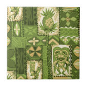 Pomaika'i Tikiのハワイのヴィンテージの樹皮布 タイル (正面)