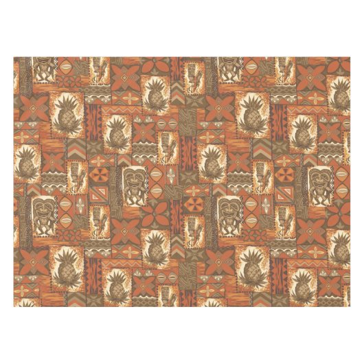Pomaika'i Tikiのハワイのヴィンテージの樹皮布 テーブルクロス (正面(横))