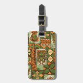 Pomaika'i Tikiのハワイのヴィンテージの樹皮布 ラゲッジタグ (正面縦)