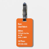 Pomaika'i Tikiのハワイのヴィンテージの樹皮布 ラゲッジタグ (裏面縦)