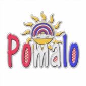 Pomalo – 太陽と虹でクロアチアのくつろぎを  シール (正面)