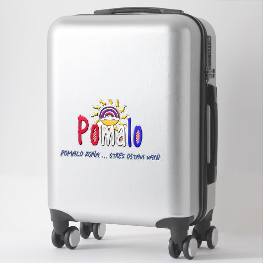 Pomalo – Croatian Relaxation with Sun & Rainbow シール (スーツケース)