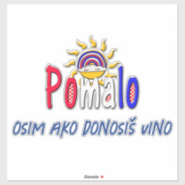 Pomalo – Croatian Relaxation with Sun & Rainbow シール