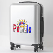 Pomalo – Croatian Relaxation with Sun & Rainbow  シール (スーツケース)