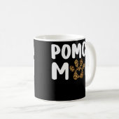 Pomchi Mom Mama Pomchi Lover Owner Leopard Pomchi コーヒーマグカップ (正面右)