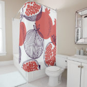 Pomegranateファッション:シームレスなヴィンテージパターン シャワーカーテン (インサイチュ)