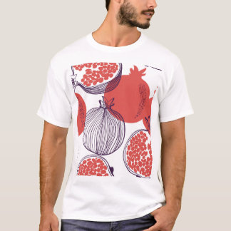 Pomegranateファッション：シームレスなヴィンテージパターン Tシャツ