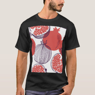 Pomegranateファッション：シームレスなヴィンテージパターン Tシャツ