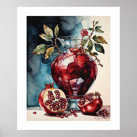 Pomegranate -プリント ポスター (正面)