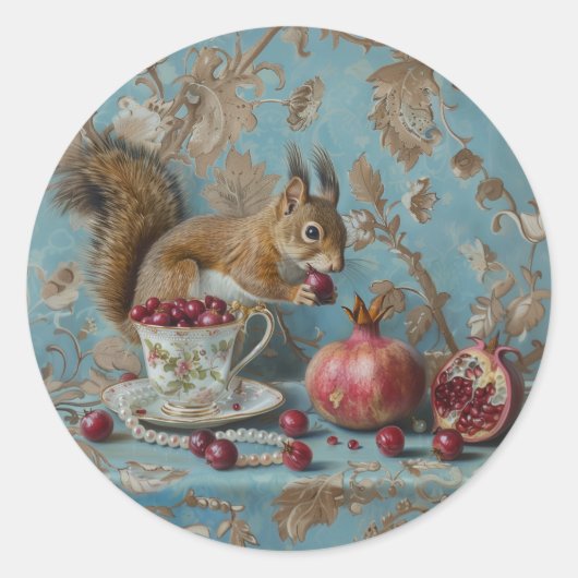 Pomegranate – 文房具用の丸いシール ラウンドシール (正面)