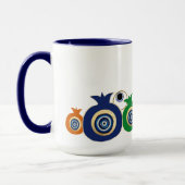 Pomegranate and evil eye mug  マグカップ (左)