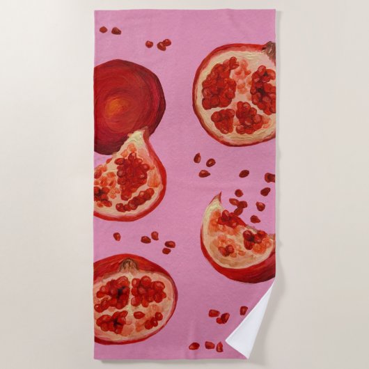 Pomegranate Beach Towel ビーチタオル (正面)