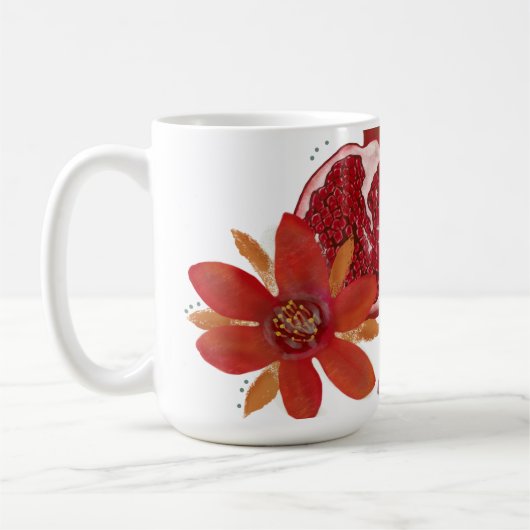 Pomegranate Flower コーヒーマグカップ (左)