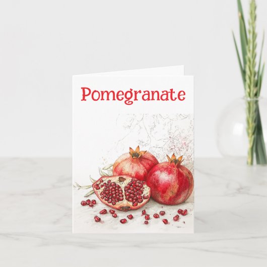 Pomegranate Greeting Card カード (正面)