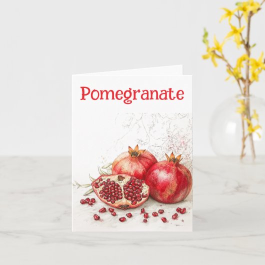 Pomegranate Greeting Card カード (黄色い花)