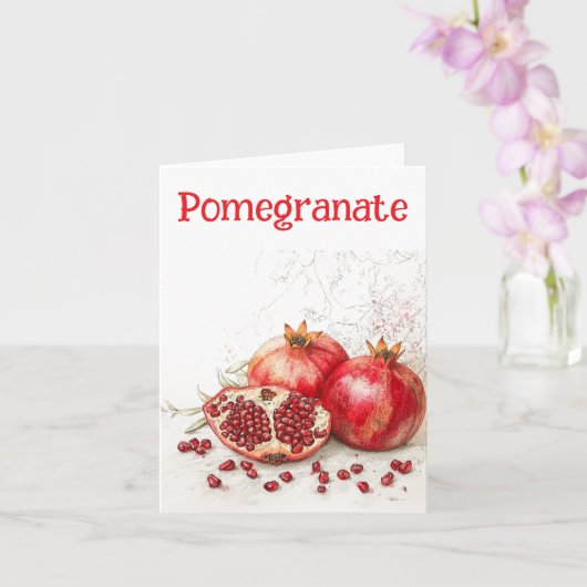 Pomegranate Greeting Card カード (蘭)