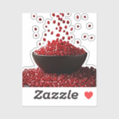 Pomegranate Illustration – Elegant Fruit Design シール (シート)