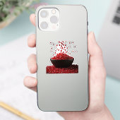 Pomegranate Illustration – Elegant Fruit Design シール (スマートフォン)