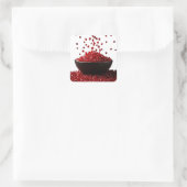 Pomegranate Illustration – Elegant Fruit Design スクエアシール (バッグ)