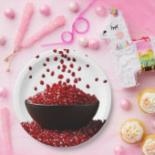 Pomegranate Illustration – Elegant Fruit Design ペーパープレート (パーティー)