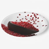 Pomegranate Illustration – Elegant Fruit Design ペーパープレート (アングル)