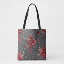 Pomegranate & Olive Botanical Tote Bag