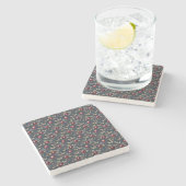 Pomegranate & Olive Branch Watercolor Coasters ストーンコースター (横)