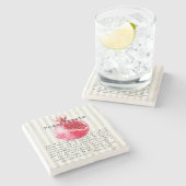 Pomegranate Quran Verse ストーンコースター (横)