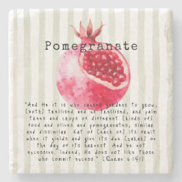 Pomegranate Quran Verse ストーンコースター
