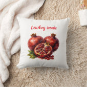 Pomegranate Red Rich Oil Paint Aesthetic Elegant  クッション (ブランケット)