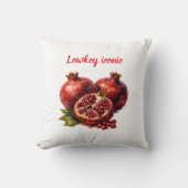 Pomegranate Red Rich Oil Paint Aesthetic Elegant  クッション (正面)