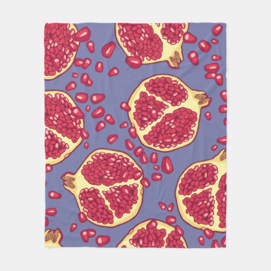 Pomegranate seamless pattern. フリースブランケット (正面)