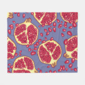 Pomegranate seamless pattern. フリースブランケット (正面(横))