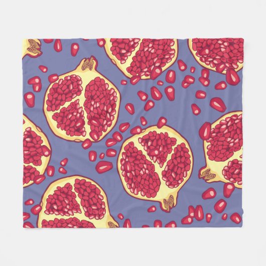 Pomegranate seamless pattern. フリースブランケット (正面(横))