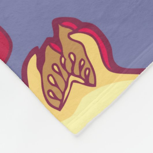 Pomegranate seamless pattern. フリースブランケット (角)