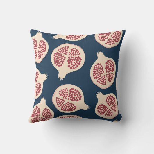 Pomegranate seamless pattern,background with pomeg クッション (裏面)