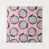 Pomegranate seamless pattern in modern abstract st タペストリー (正面(横))