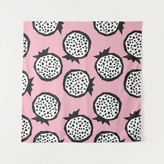 Pomegranate seamless pattern in modern abstract st タペストリー (正面(横))