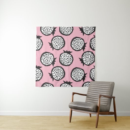 Pomegranate seamless pattern in modern abstract st タペストリー (インサイチュ)