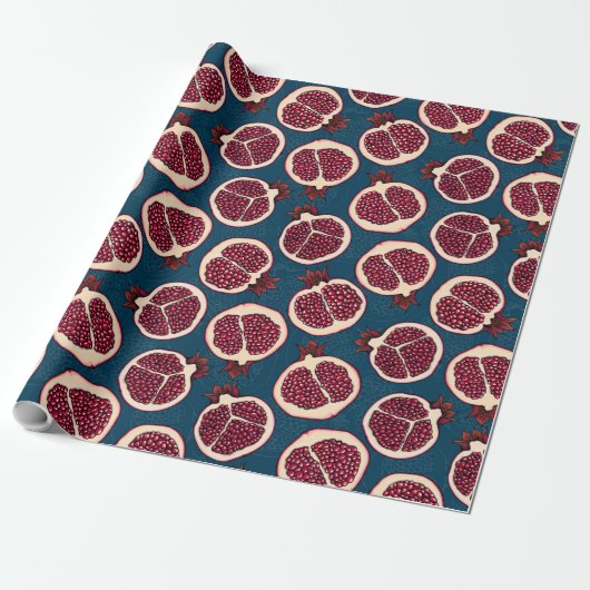 Pomegranate slices wrapping paper ラッピングペーパー (アンロールド)