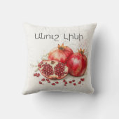 Pomegranate Throw Pillow クッション (裏面)