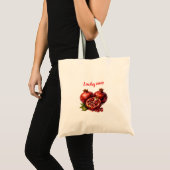 Pomegranate Trendy Viral Stylo Aesthetic Elegant  トートバッグ (正面(商品))