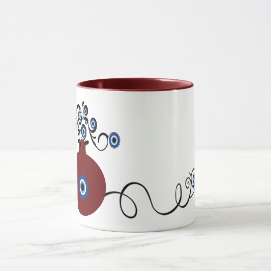 pomegranate with evil eye mug マグカップ (中央)
